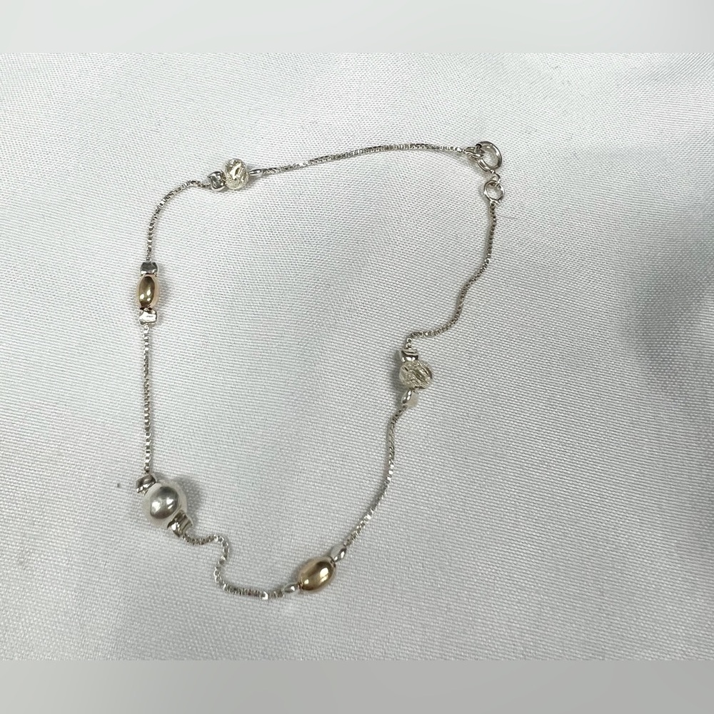 Silver Bracelets for Women, with balls Jewelry.